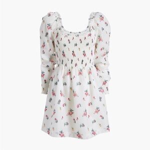 Hill House The Norah Nap Dress - Ivory Ikat Floral Crushed Taffeta. Small BNWOT
